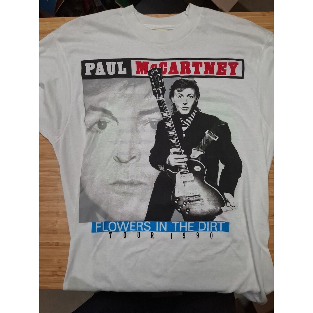 Vintage Paul McCartney Shirt Mens XL 1990 Flowers In The Dirt World Tour USA
